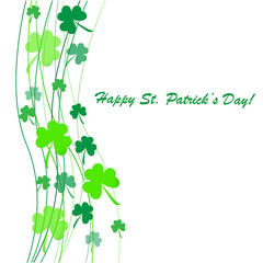 Clovers background on St. Patrick's Day