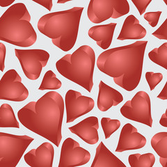 love 3d hearts seamless pattern eps10