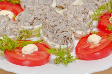 festive appetizer on the table
