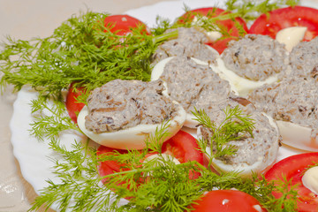 festive appetizer on the table