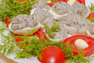 festive appetizer on the table