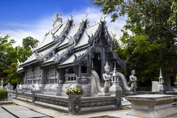 Fototapeta na wymiar Silver monastery in Wat srisuphan