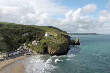 Sandy bay at Llangrannog in Cardigan