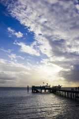 Fototapeta premium Sunset in the pier