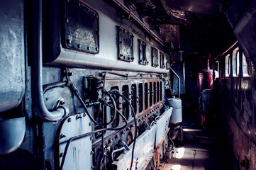 Old locomotive engine