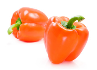 Ripe, juicy pepper, orange color