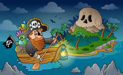 Theme with pirate skull island 3 © Klara Viskova