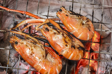 shrimp grill charcoal stove