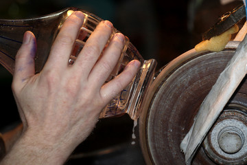 Fototapeta premium glass factory, glassworks, Glass blower 