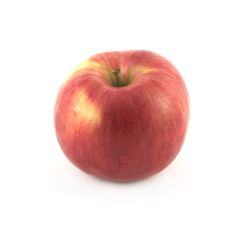 Ripe red apple isolated on white closeup