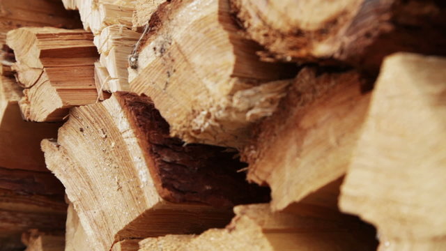 Pile of wood, Camera movement along the slider