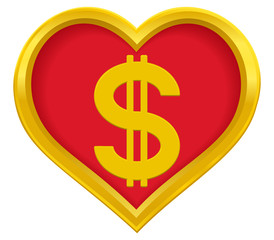 Dollar heart