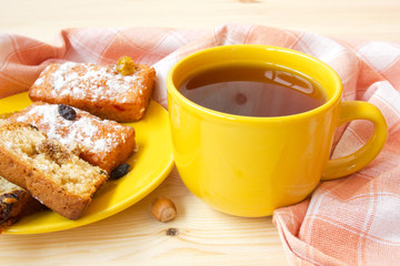 tea and yummy biscuits for breakfast
