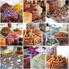 collage of photos taken on the spices market