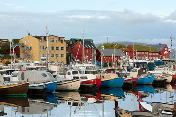 Fototapeta na wymiar Harbour of Torshavn, Faroe Islands