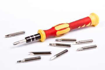screwdriver with set of nozzles