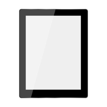 Computer tablet on white background