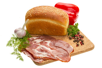 Bacon with vegetables