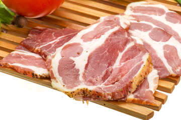 Bacon with vegetables