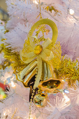 Christmas gold bell ornament