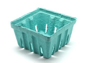 Berry basket isolated on white background