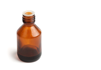 medicine bottle on white background