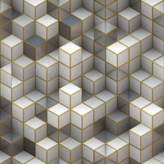 building structure from cubes. Abstract architecture backgrounds