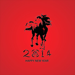 Chinese New Year Horse Year 2014 Vector
