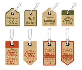 Vintage Style Sale Tags Design