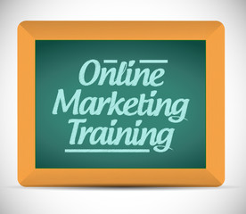 Obraz premium online marketing training message on a chalkboard