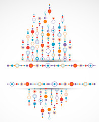 Abstract background with color circle and dotts