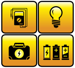 glossy electrical button set