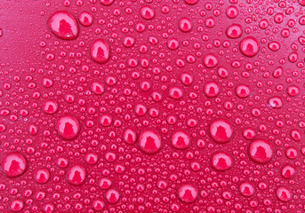 Water drops on the metal surface