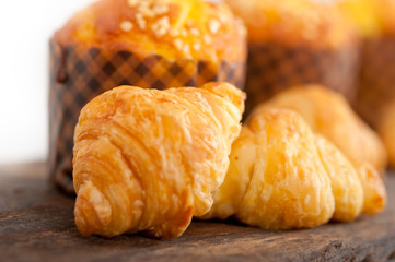fresh baked muffin and croissant mignon
