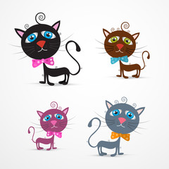 Vector Cat Illustration Set
