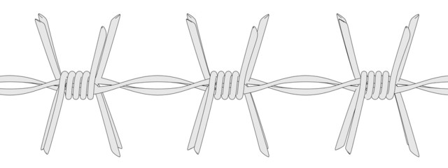 cartoon image of barbed wire