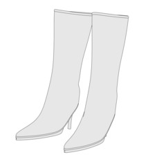 cartoon image of high shoes