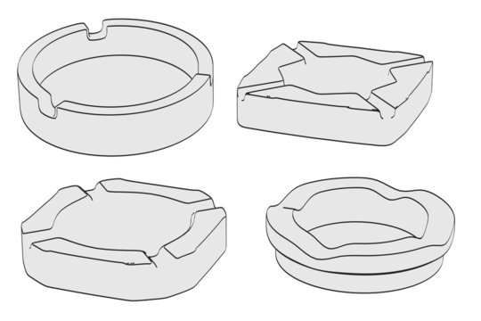 cartoon image of empty ashtrays