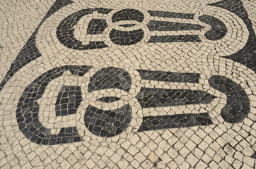 Drawing floor in Lisbon, Portugal
