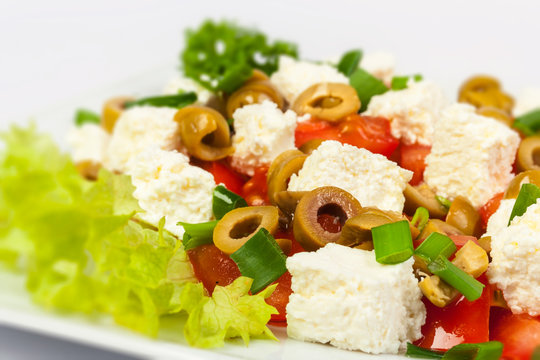 salad with olives and feta