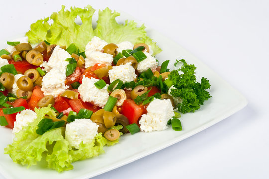 salad with olives and feta