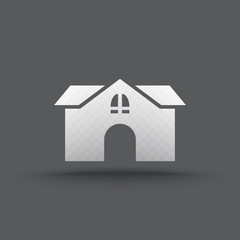 Vector of transparent house icon on isolated background