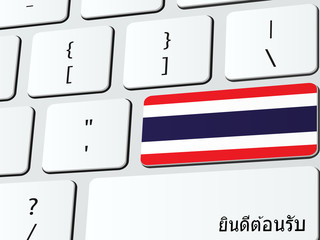 Welcome to Thailand computer icon keyboard