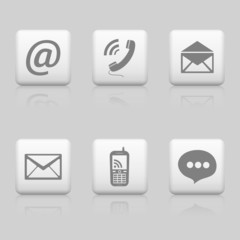 Web buttons, contact icons