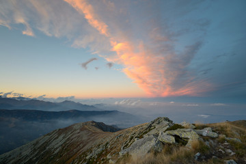 Sunset on the Alps