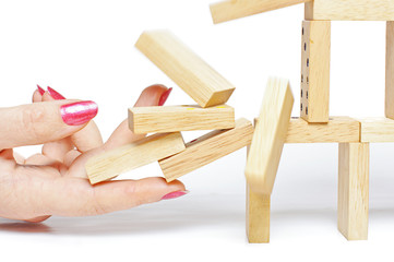 Breaking dominoes house