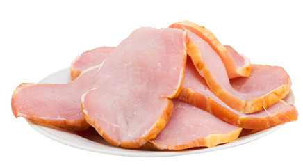 Meat slices on plate