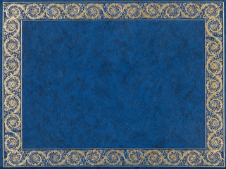 Blue  leather cover