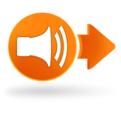 volume sur symbole web orange