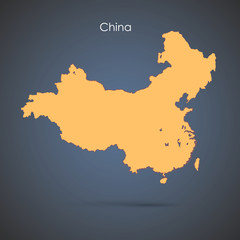 Silhouette country over blue background.